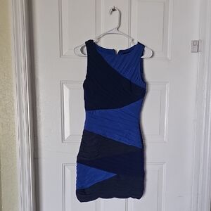 BCBGMaxAzria Two-Tone Blue Mini Dress